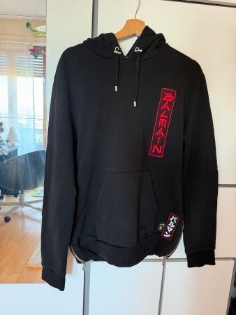 Sweat à capuche noir Balmain unisexe
