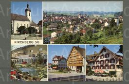 AK color Kirchberg SG 5-fach- Multisicht ≈ 1984