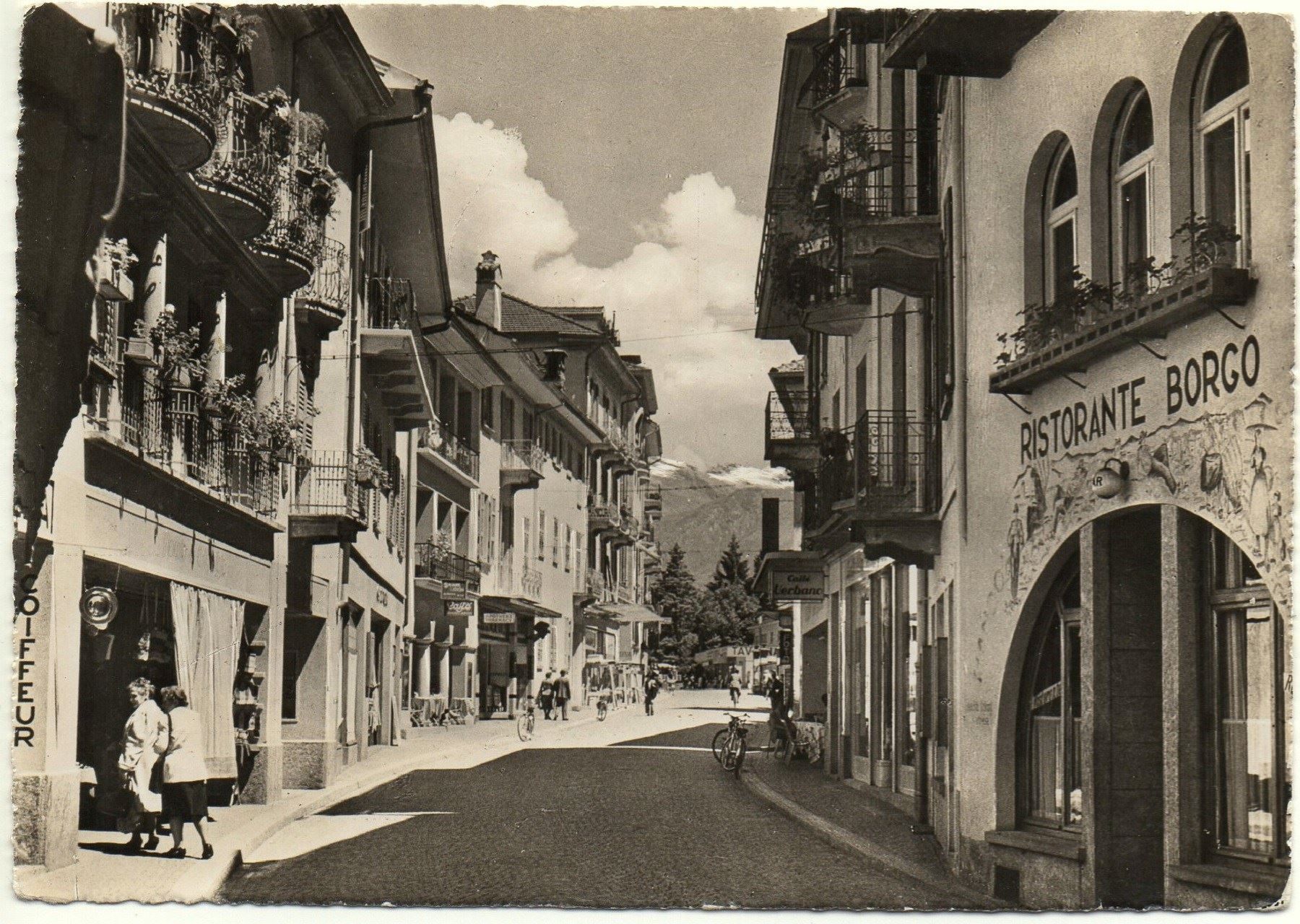 Cartoline postali: ASCONA Contrada del Borgo – Usato da Jona venduto da philajona