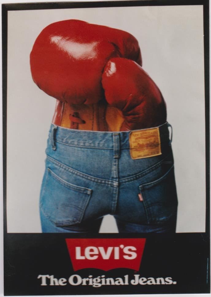 Foto & Immagini: LEVI'S ORIGINAL JEANS BOXHANDSCHUH 1970 Original Plakat – Usato da Blonay venduto da postercollection