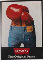 LEVI'S ORIGINAL JEANS BOXHANDSCHUH 1970 Original Plakat