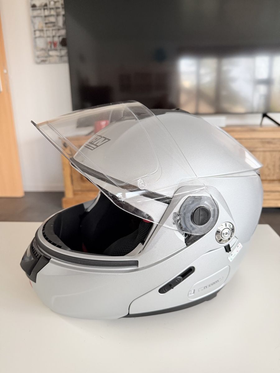 Caschi & visiere: Nolan N90-2 Klapphelm silber Gr. S Motorradhelm – Usato da Fraubrunnen venduto da 5baechers 2