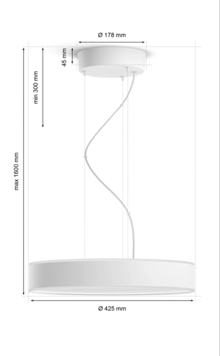 Philips Lampadari & plafoniere: Philips Hue Enrave Hängeleuchte weiss – Usato da Russikon venduto da glrvlr 3
