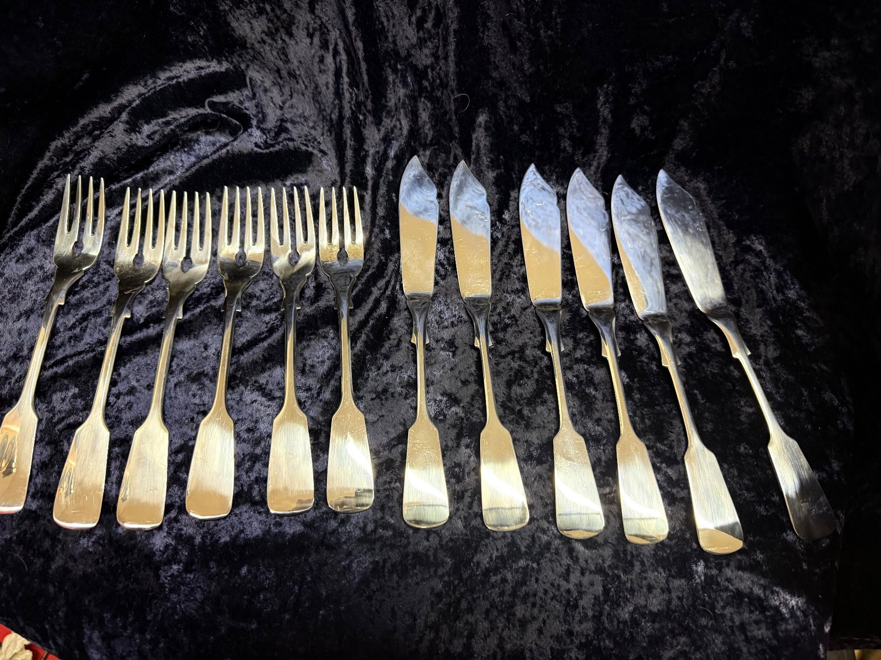 Set di posate: Antikes Silber Fischbesteck Kochberg – Usato da Glattbrugg venduto da Xena2014