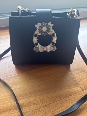 Elegant Black Evening Bag - Jewel Clasp - Perfect Now! (56)
