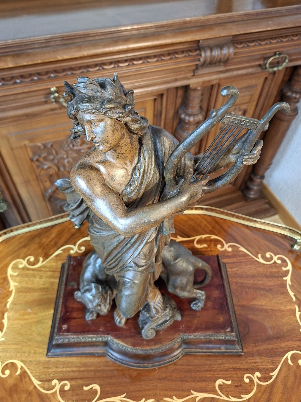 Sculture & Statue: Antike Bronze Skulptur Orpheus mit Lyra – Usato da Steffisburg venduto da ZeitReise_ 3