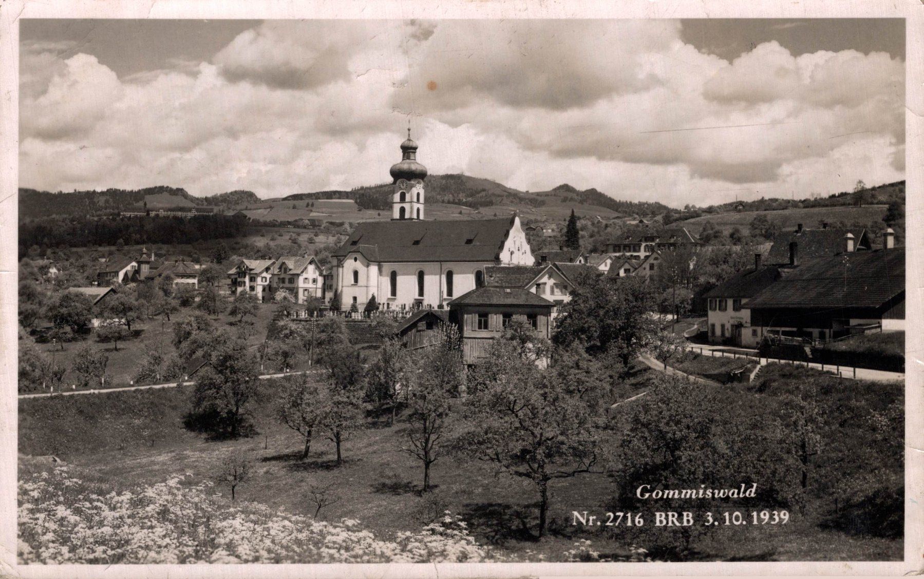 Cartoline postali: Gommiswald. Pfarrkirche St. Jakobus – Usato da Bronschhofen venduto da Astore