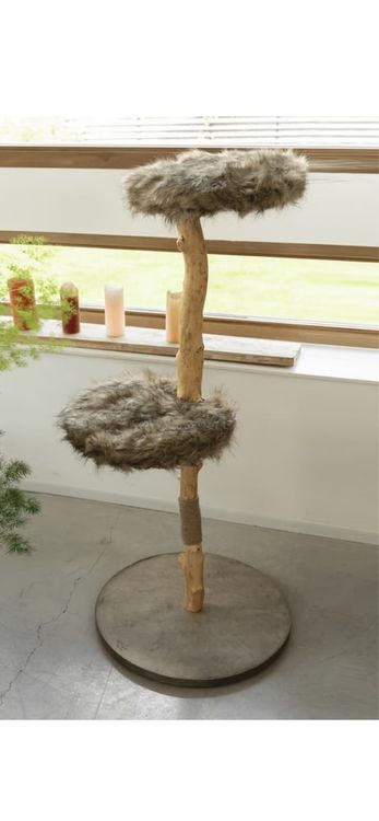 CENY Kuschelbett Für Hunde Und Katzen – Rundes Wärmenest Aus Kunstfell, Waschbar, Größe L, 70 Cm, Weiß