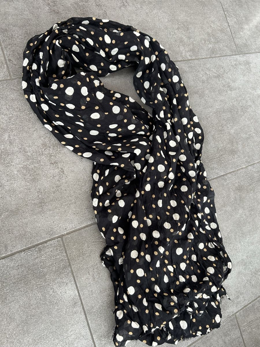 Benetton Foulard & Sciarpe: Écharpe Benetton Noire à Pois – Usato da Gorgier venduto da hcaroline4
