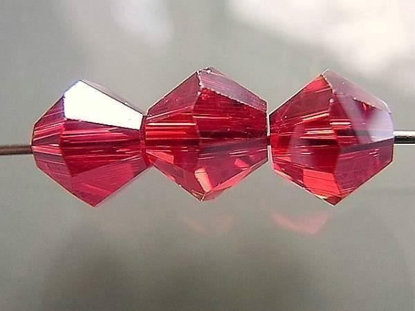 Perle (finte): 10 Perlen bicone  6mm siamrot – Nuovo (secondo la descrizione) da Alpnachstad venduto da perlengaby