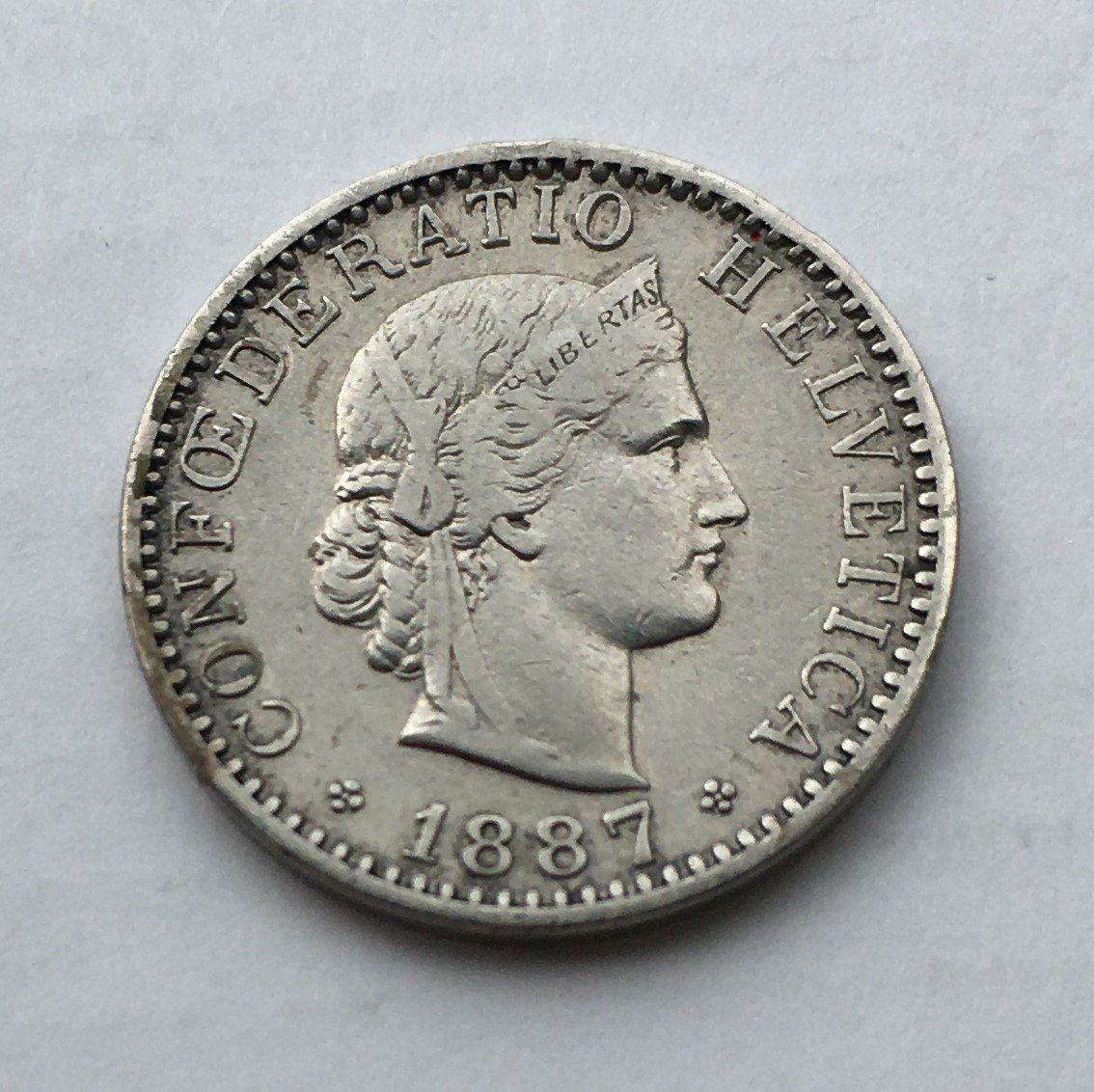 Tutti le monete: 1887 20 Rappen ss+ – Usato da Kirchberg SG venduto da Helveticus00