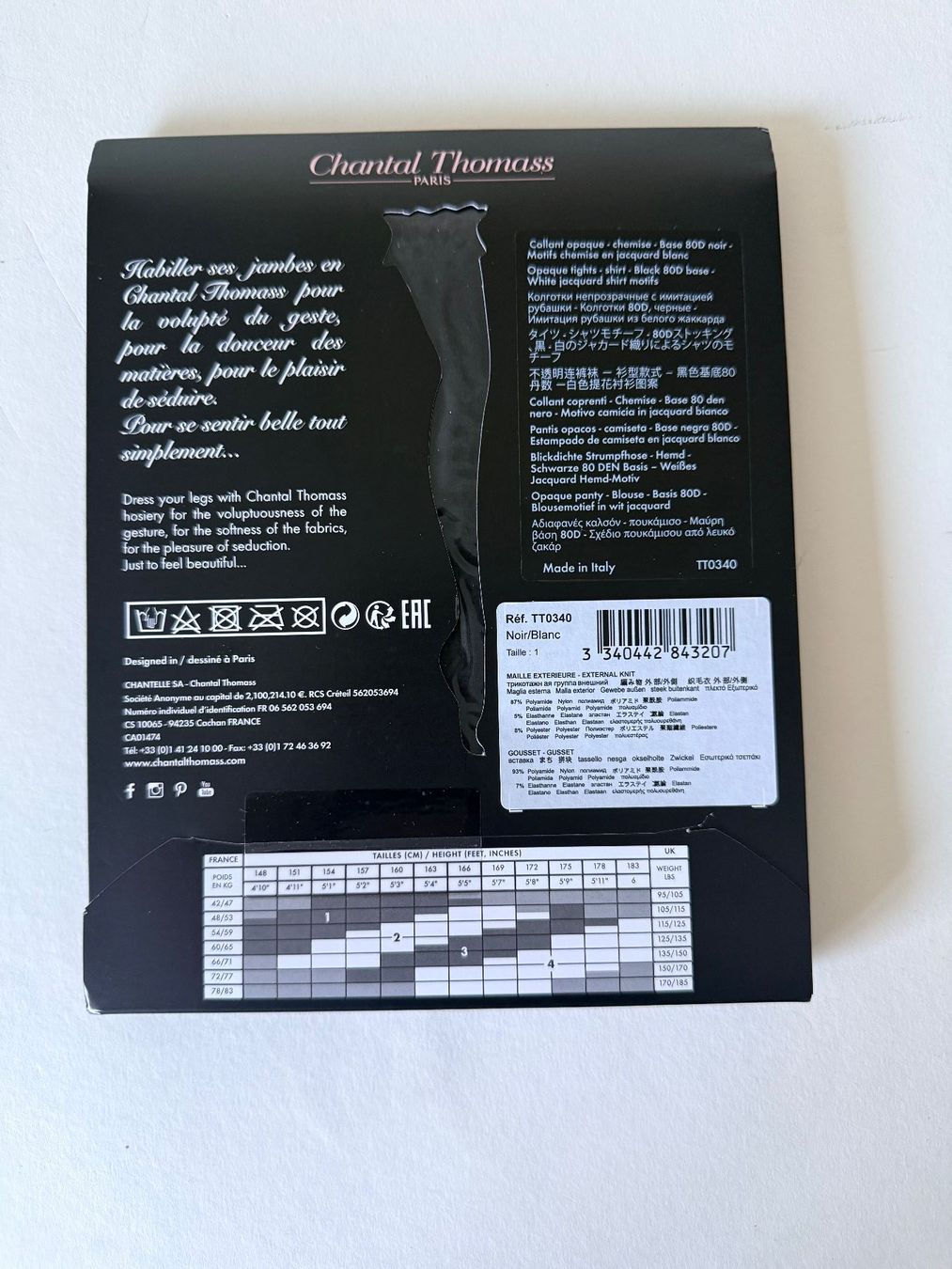 Strümpfe & Strumpfhosen: CHANTAL THOMASS, Strumpfhose, Grösse 1, Farbe Schwarz – Neu und originalverpackt aus Rudolfstetten von gst_g7xl 1