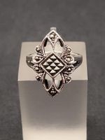 Silberring mit Markasiten Jugendstil