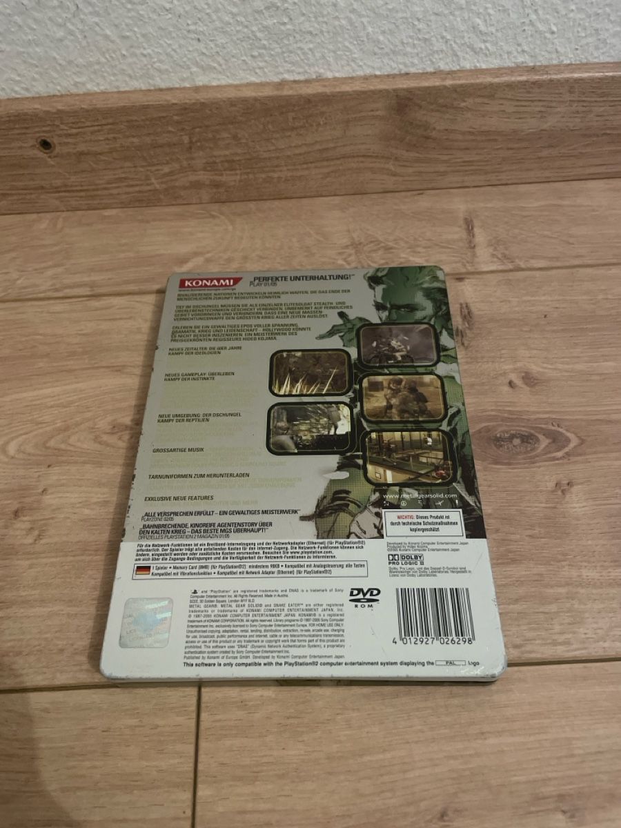 Sony Giochi: Metal Gear Solid 3 Snake Eater PS2 Steelbook Edition – Usato da Aarburg venduto da G.Cil16 1