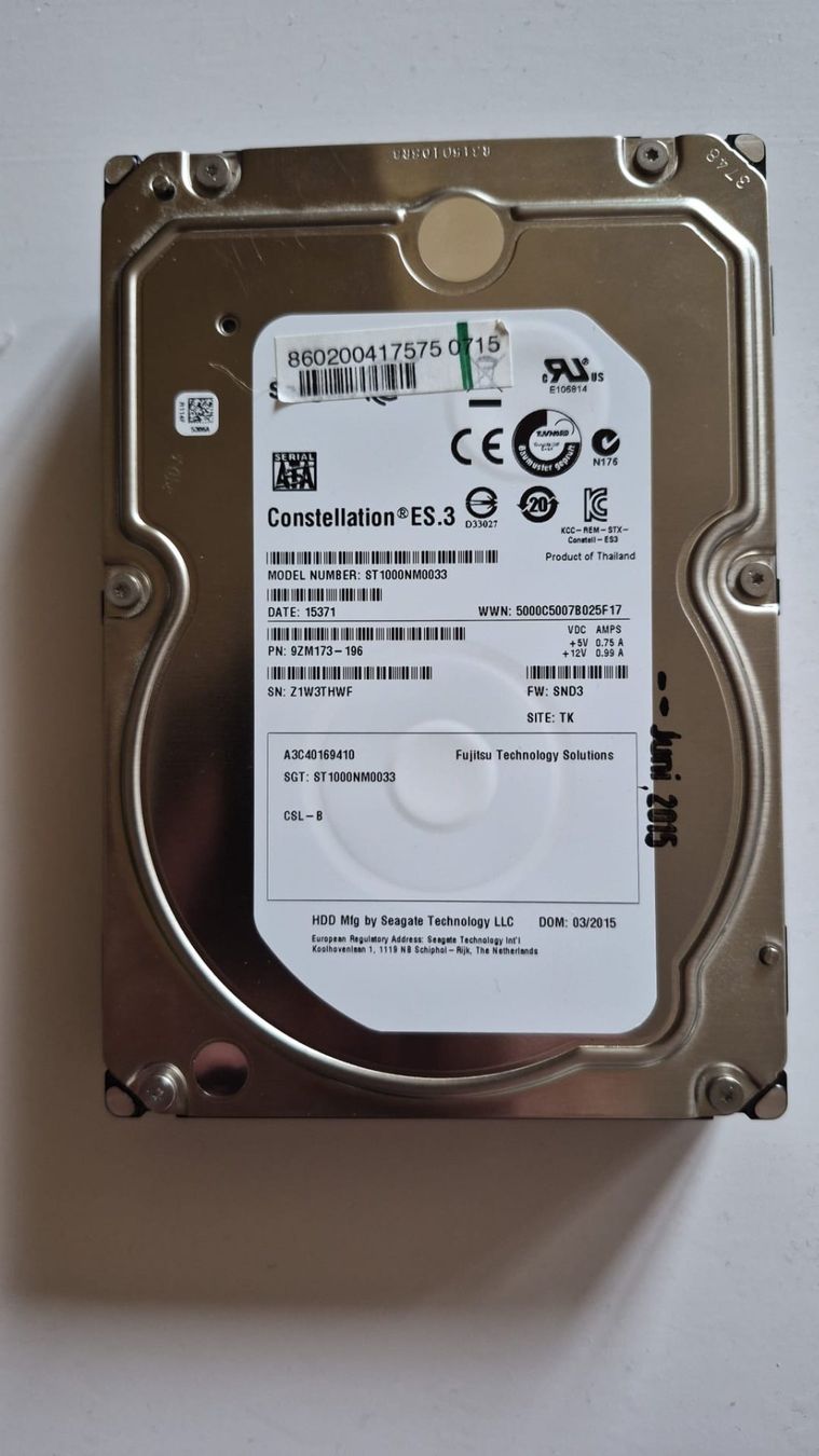 Seagate Harddisks: 2× Seagate Constellation ES.3 1TB – Enterprise – Gebraucht aus Zürich von Timothy 1