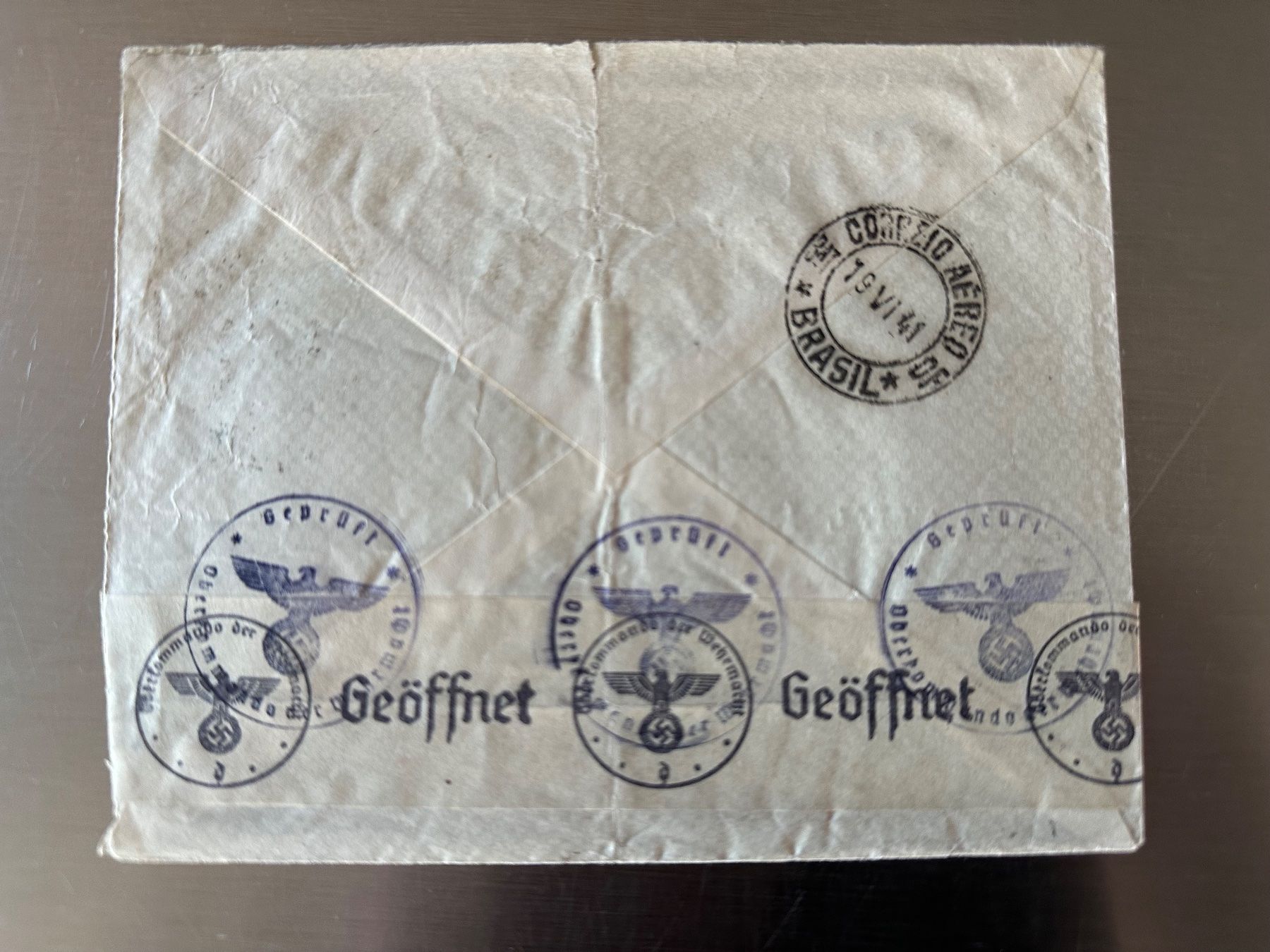 Tutti i francobolli: ENVELOPPE TIMBRÉE EXCEPTIONNELLE - BRÉSIL 1941 – Usato da Sion venduto da jaipur1401 1