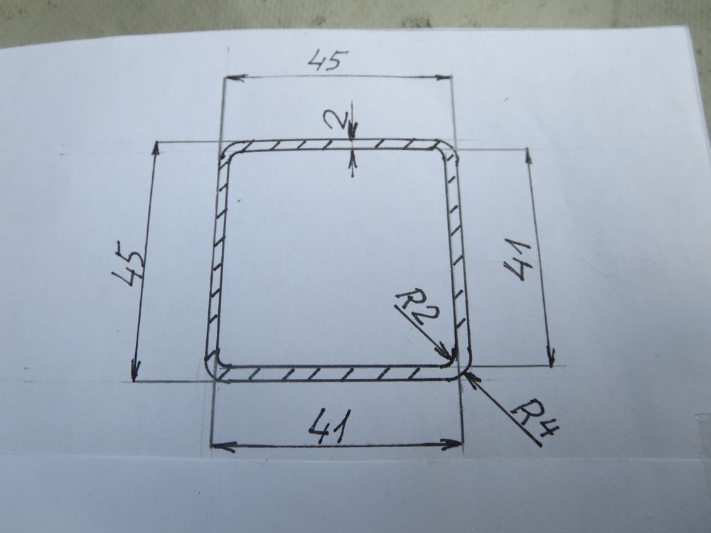 Produktbild von Rechteckrohr Stahl S235JR – 30x25x2 Mm, Länge 1000 Mm, Geschweißt, Schwarz, Für Konstruktionen