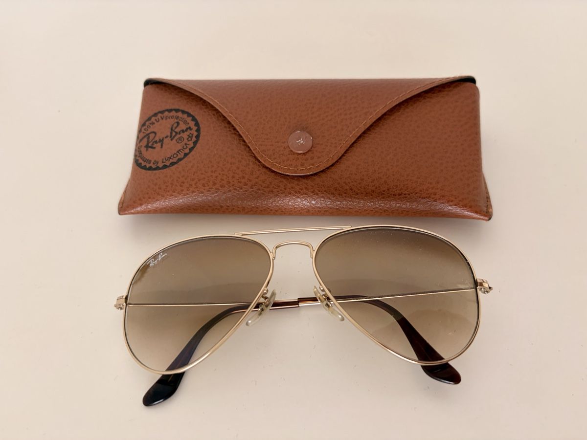 Ray-Ban Occhiali & Lenti: Ray-Ban Sonnenbrille gold – Usato da Dübendorf venduto da vici04