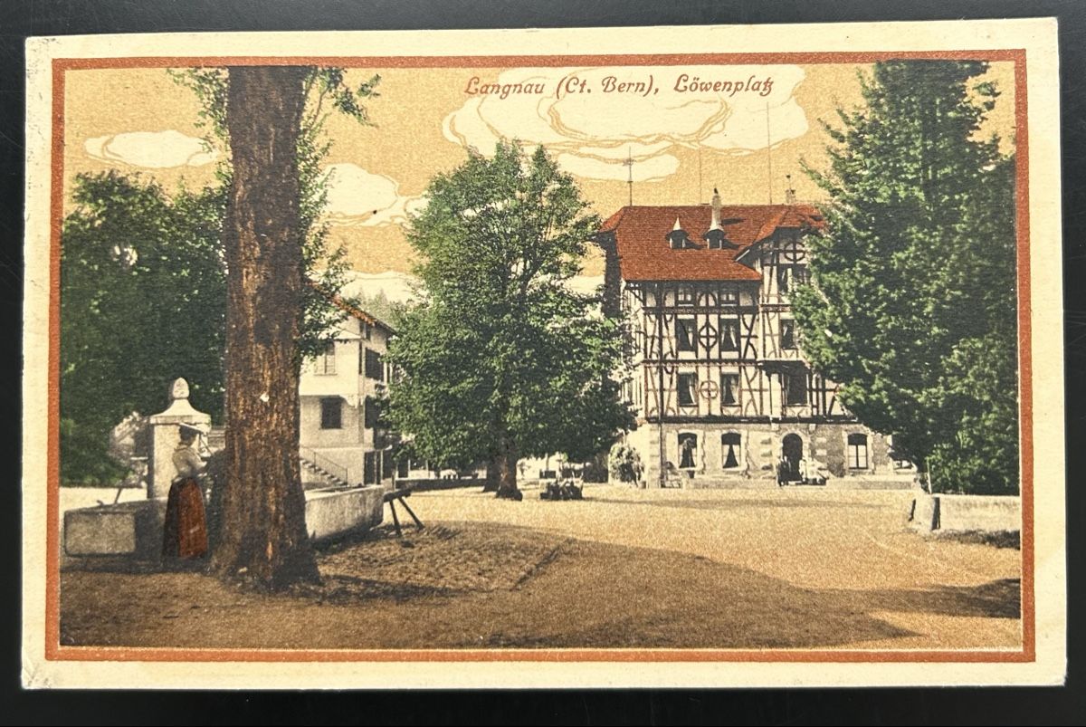 Cartoline postali: Langnau Löwenplatz  – Usato da Horw venduto da Tellbub