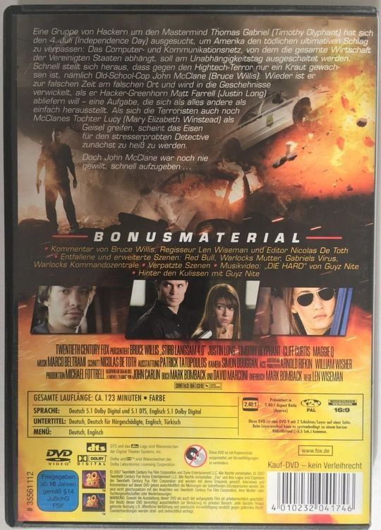 Tutti i DVDs: Stirb langsam 4.0 – Usato da Flums venduto da Asquillo 1