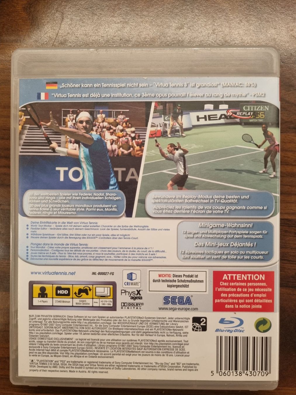 Sony Spiele: Virtual Tennis 3 PlayStation 3 – Gebraucht aus Pollegio von Isaiaaaa96 1