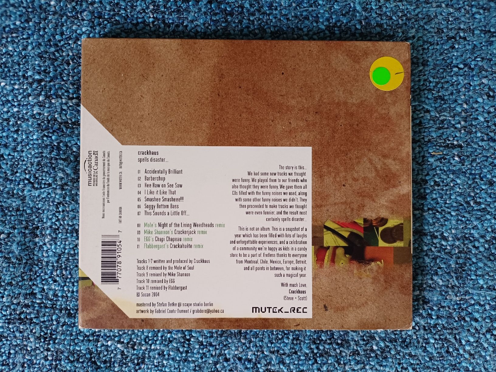 CD: Crackhaus "Spells Disaster..." CD – Usato da Begnins venduto da Drastic-Sound 1