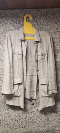 Damen Leinenjacke beige mit Taschen guter Zustand