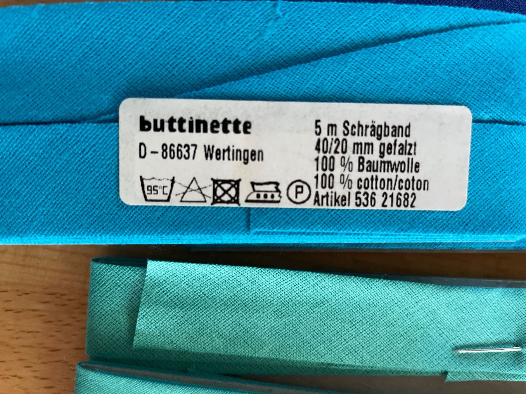 Tessuti: Schrägband-Set: Blau, Grün, Türkis – Usato da Cham venduto da 2eye 1