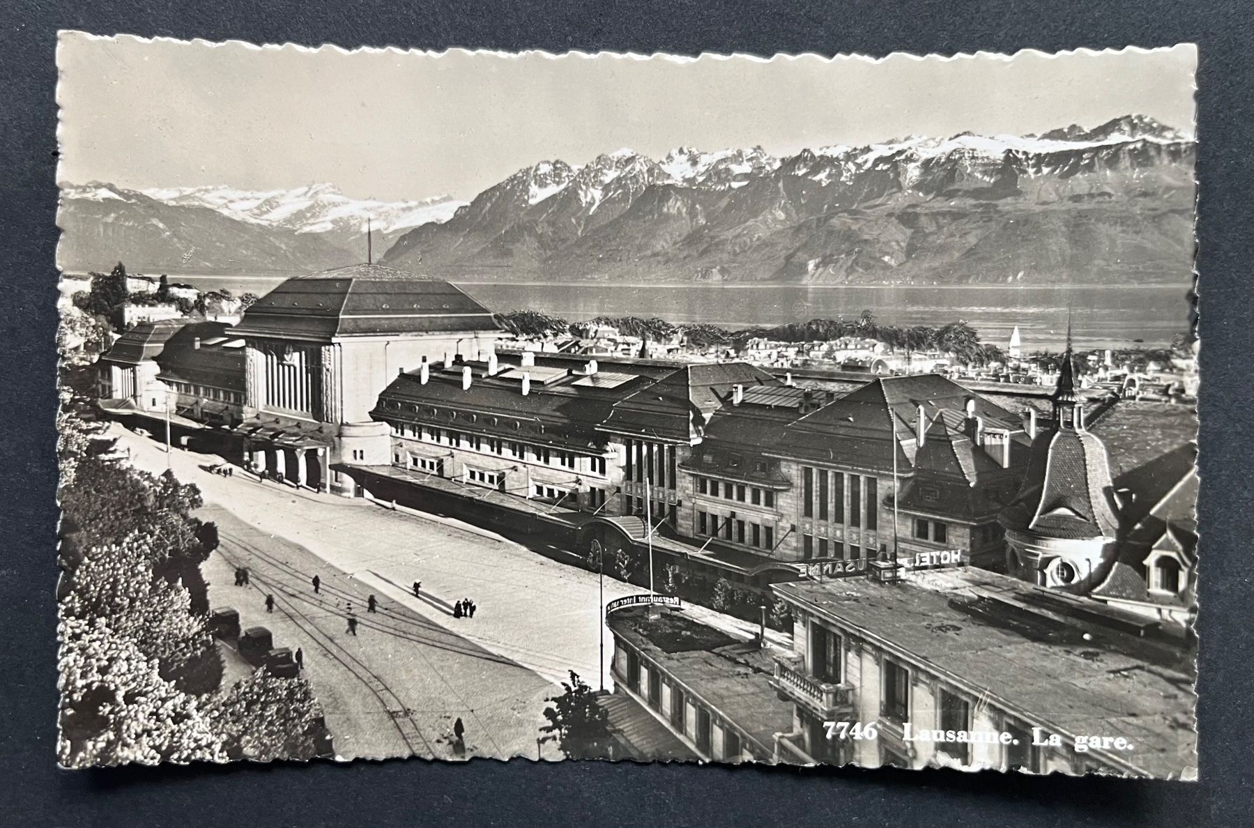Ansichtskarten: Lausanne la Gare, Bahnhof ca. 1950 – Gebraucht aus Ostermundigen von DaxKarten-75