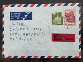 Brief von 8805 Bäch nach UDSSR Charkiv (heutige Ukraine)