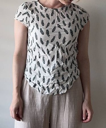 Top mit Federprint Gr. 34