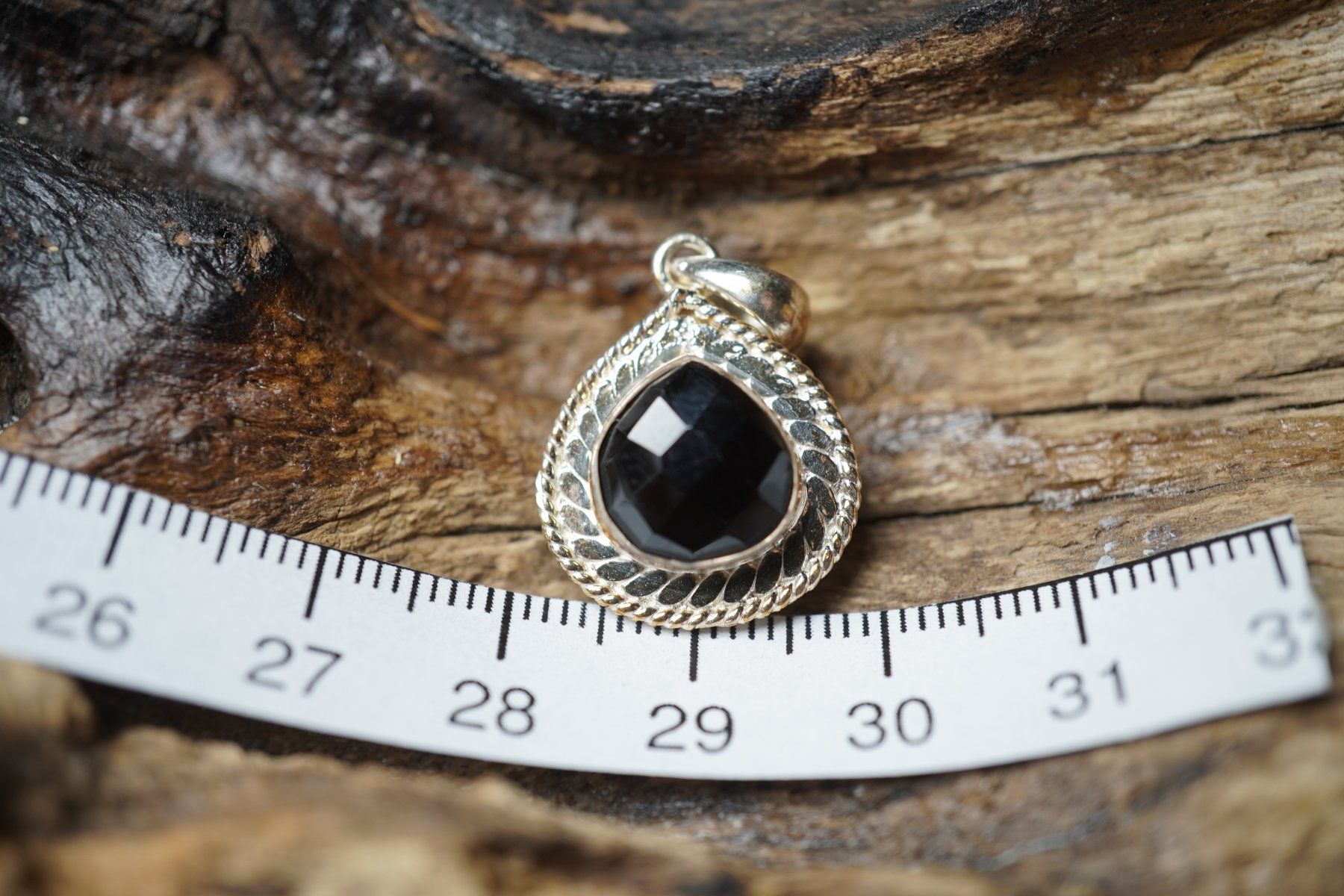 Anhänger: Obsidian    Facettiert  Tropfen  Anhänger   925 Silber – Neu und originalverpackt aus Balgach von top_silver