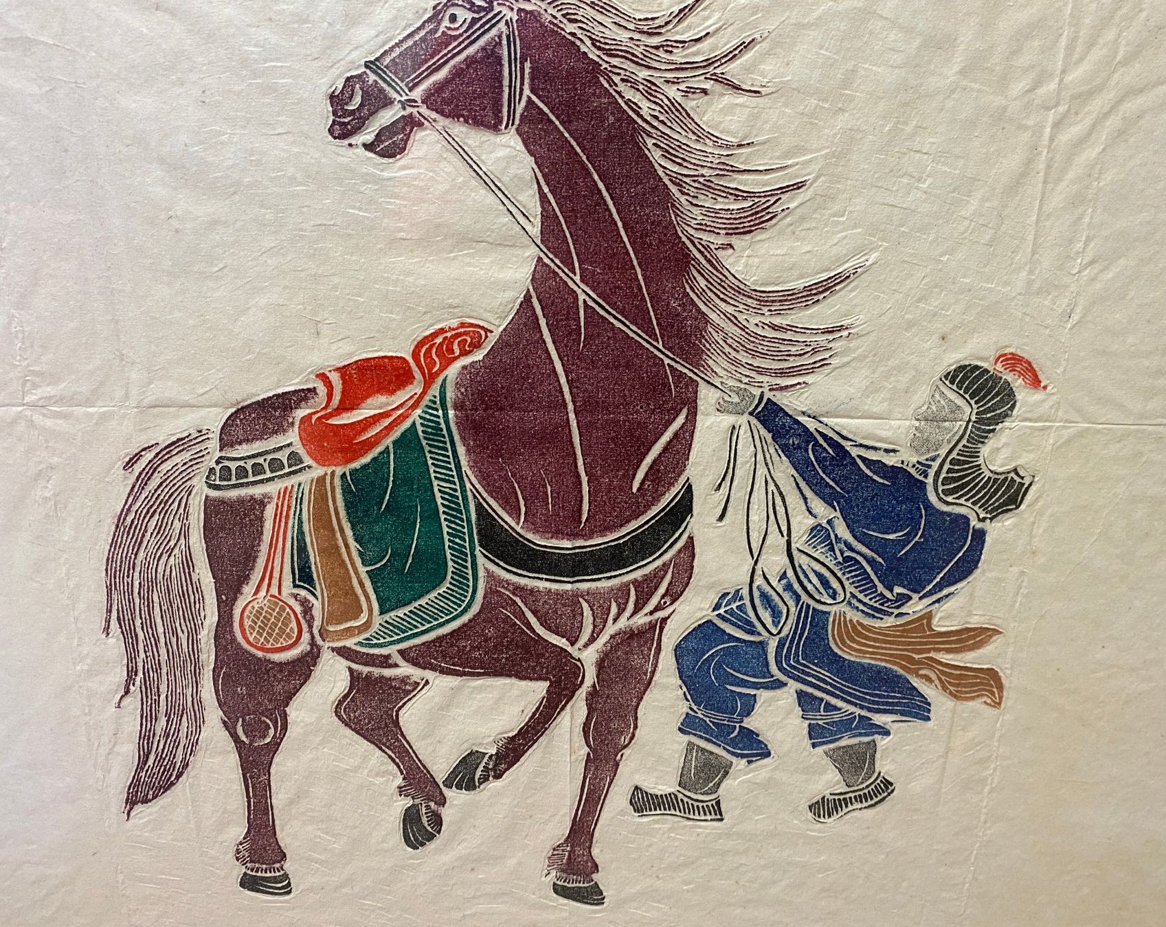 Gravures sur bois: Reiter, der ein Pferd zähmt – D'occasion à Münchenstein par tsp01 1