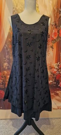 ❣️DOPPELLAGIGES KLEID, GR. M, SCHWARZ, HÄNGERCHEN