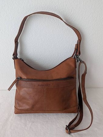 Tasche Spikes & Sparrow, Echtleder, Cognag