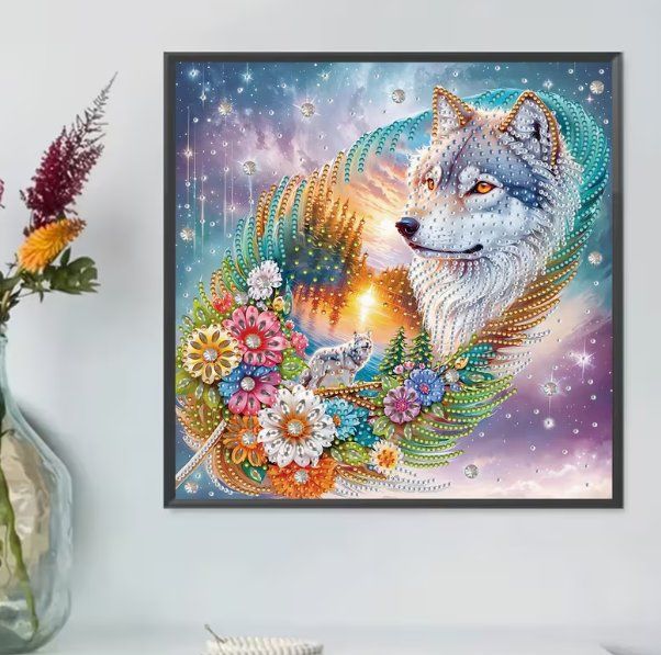 Bastelsets: Diamond Painting Wölfe-19-Poly-226 – Neu und originalverpackt aus Obergösgen von Diydiamant 1