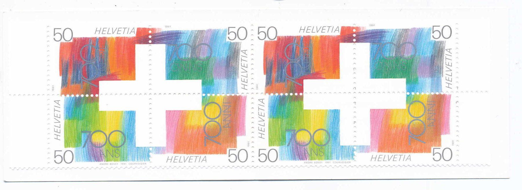 Tous les timbres: 1991 "700 Jahre Eidgenossenschaft", Markenheftchen, ** – Neuf (Voir description) à Winterthur par Zupogeru 1
