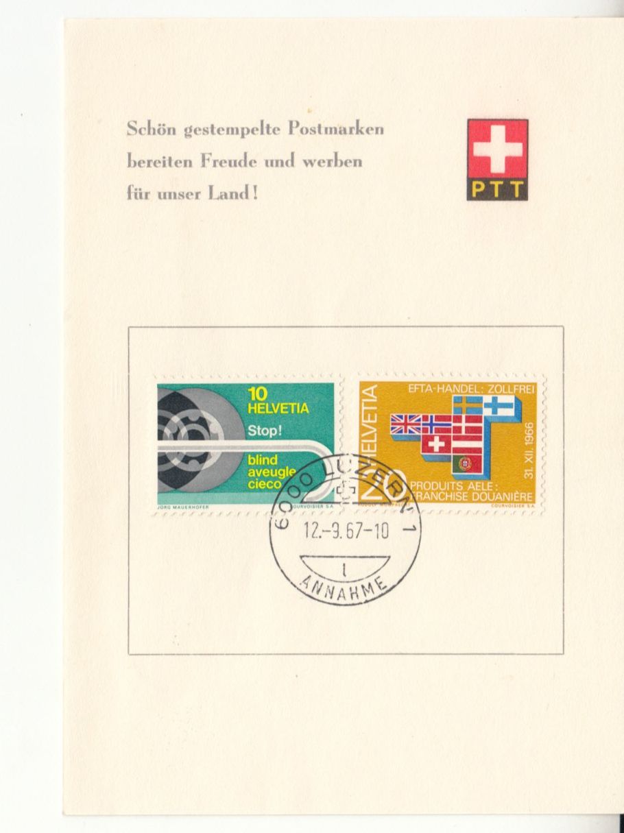 Tutti i francobolli: SBK 446 - 447 auf PTT-Faltblatt – Usato da Bürglen TG venduto da StampGraf