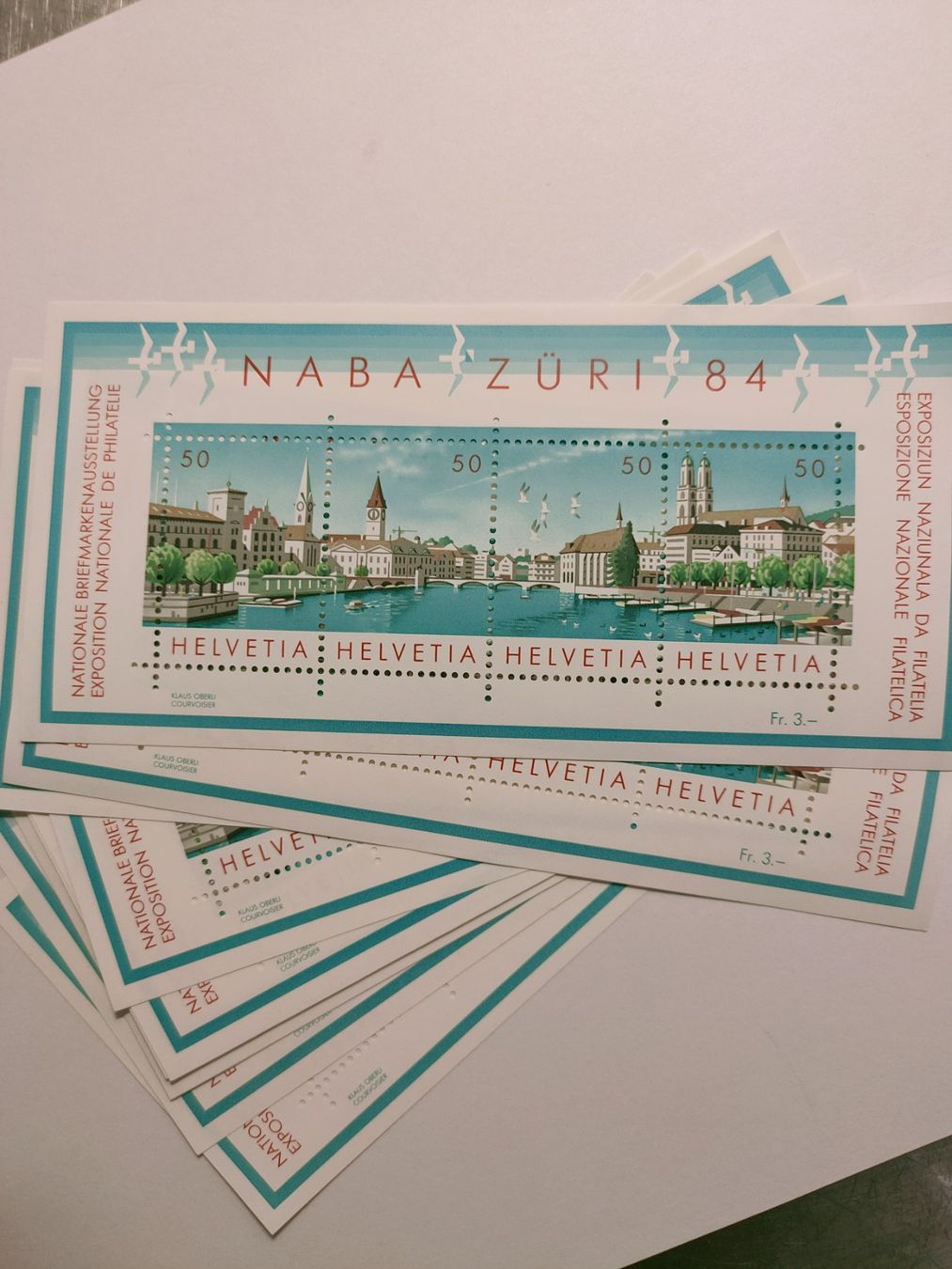 Tutti i francobolli: 10 Stk. KB  NABA  ZÜRICH 84  Postfrisch – Nuovo (secondo la descrizione) da Oberwil Lieli venduto da 560amg