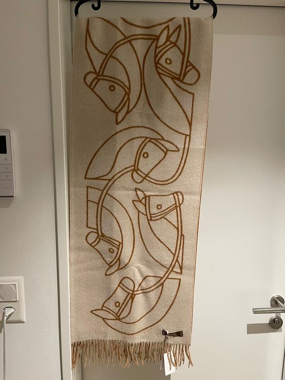 OKFSTY Kaschmir-Schal Damen Mit Pferde-Motiv - 190x71 Cm Winterhalstuch