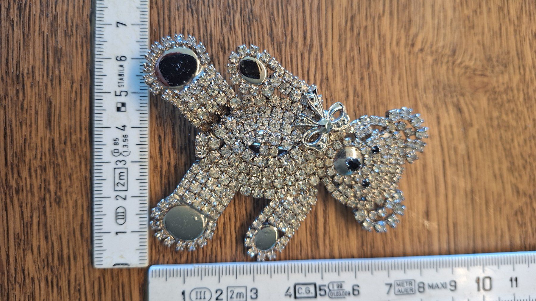Spille & Fermagli: Wunderschöne vintage Teddy Bär Brosche mit Strass-Steinen – Usato da Ebmatingen venduto da Tschiipii 2