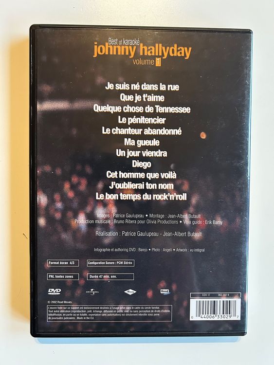 Karaoké Mania 14 Johnny Hallyday DVD NEUF