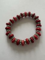 Rotes Armband mit Strass, Modeschmuck für den Sommer!