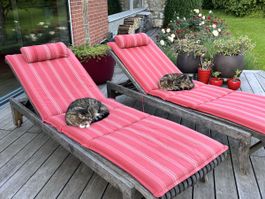 2 Stück Garpa Auflage Gartenliege inkl. Schutzhülle