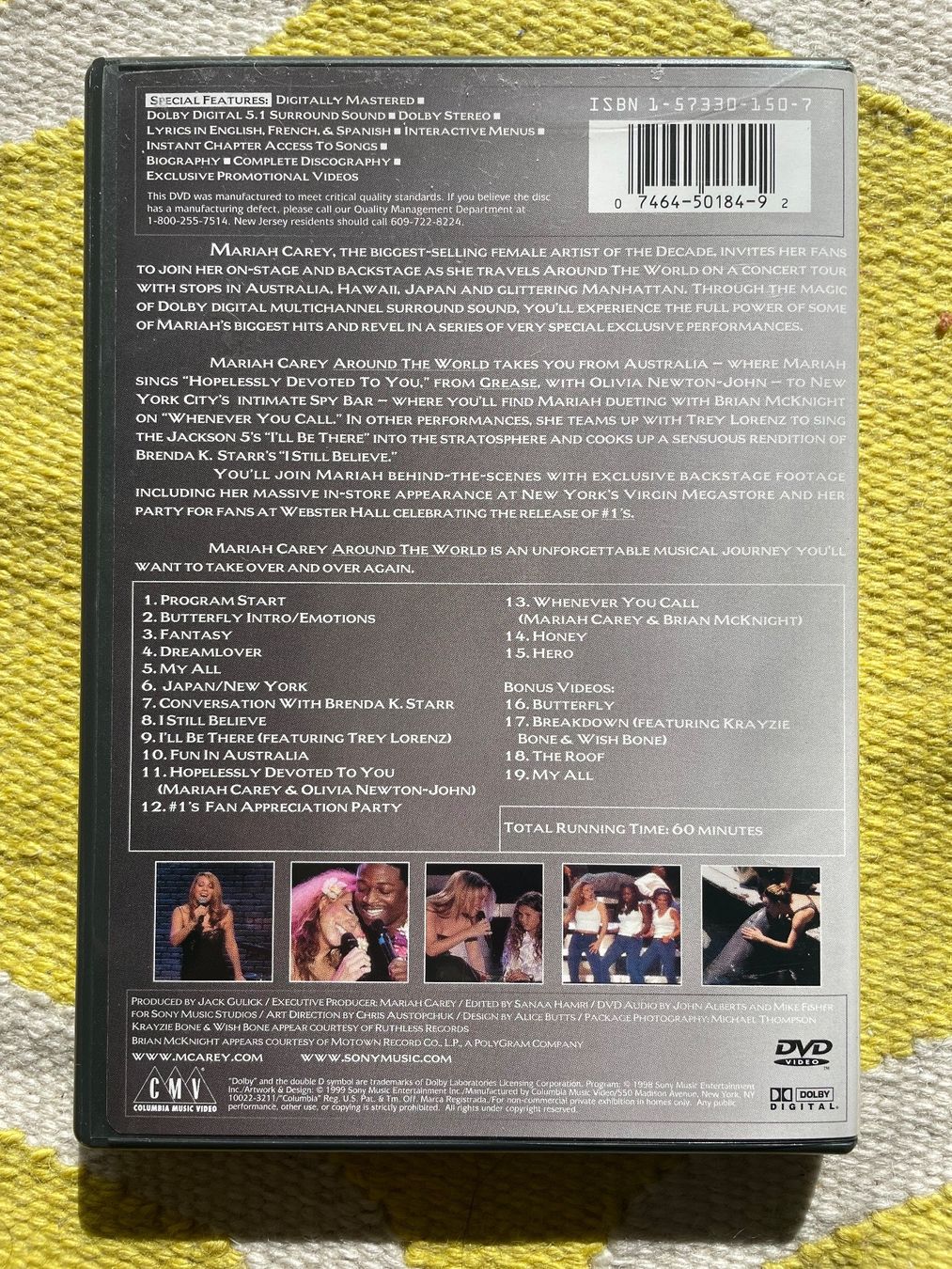 Tutti i DVDs: MARIAH CAREY-DVD AROUND THE WORLD – Usato da Rorschacherberg venduto da CD-Roli 1
