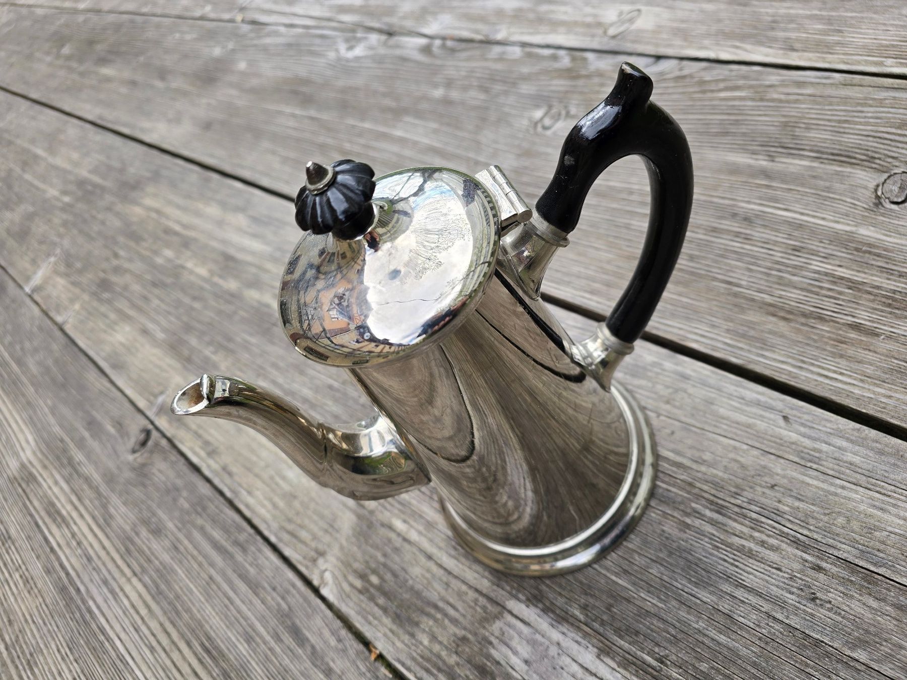 Teiere: Metall: Teekanne vintage, Silber/Bakelit – Usato da Romanshorn venduto da Rachacha