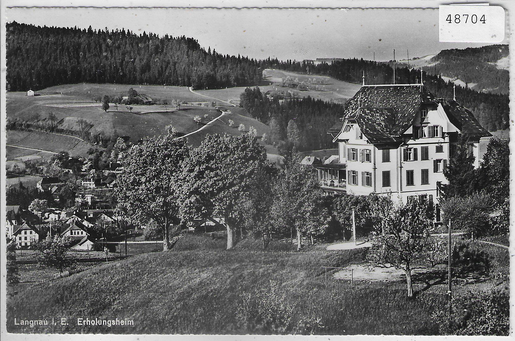 Ansichtskarten: Langnau i.E. - Erholungsheim – Defekt aus Ettingen von Kartenplanet