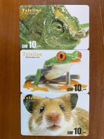 3 Teleline Telefonkarten. Tiere