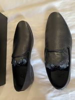 PEDRO  Black Embossed Slip-On Loafers (NEW) 43