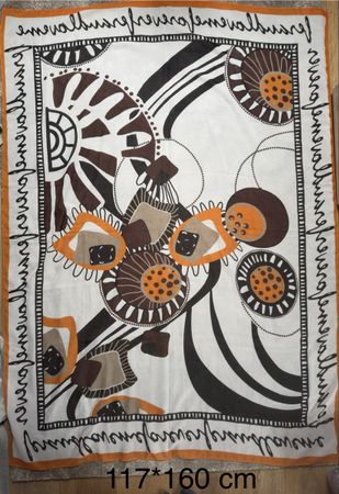 Grand foulard vintage 117 x 160 cm – polyester